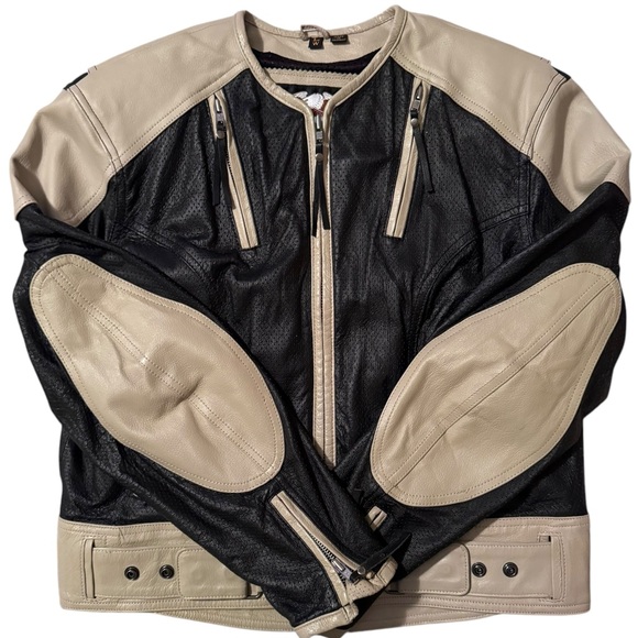 Harley Davidson Women's Cream White & Black Leather Jacket 97002-14W Size Large - Picture 13 of 13